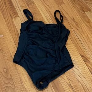 Cupshe Black One Piece Swimsuit with Adjustable Straps